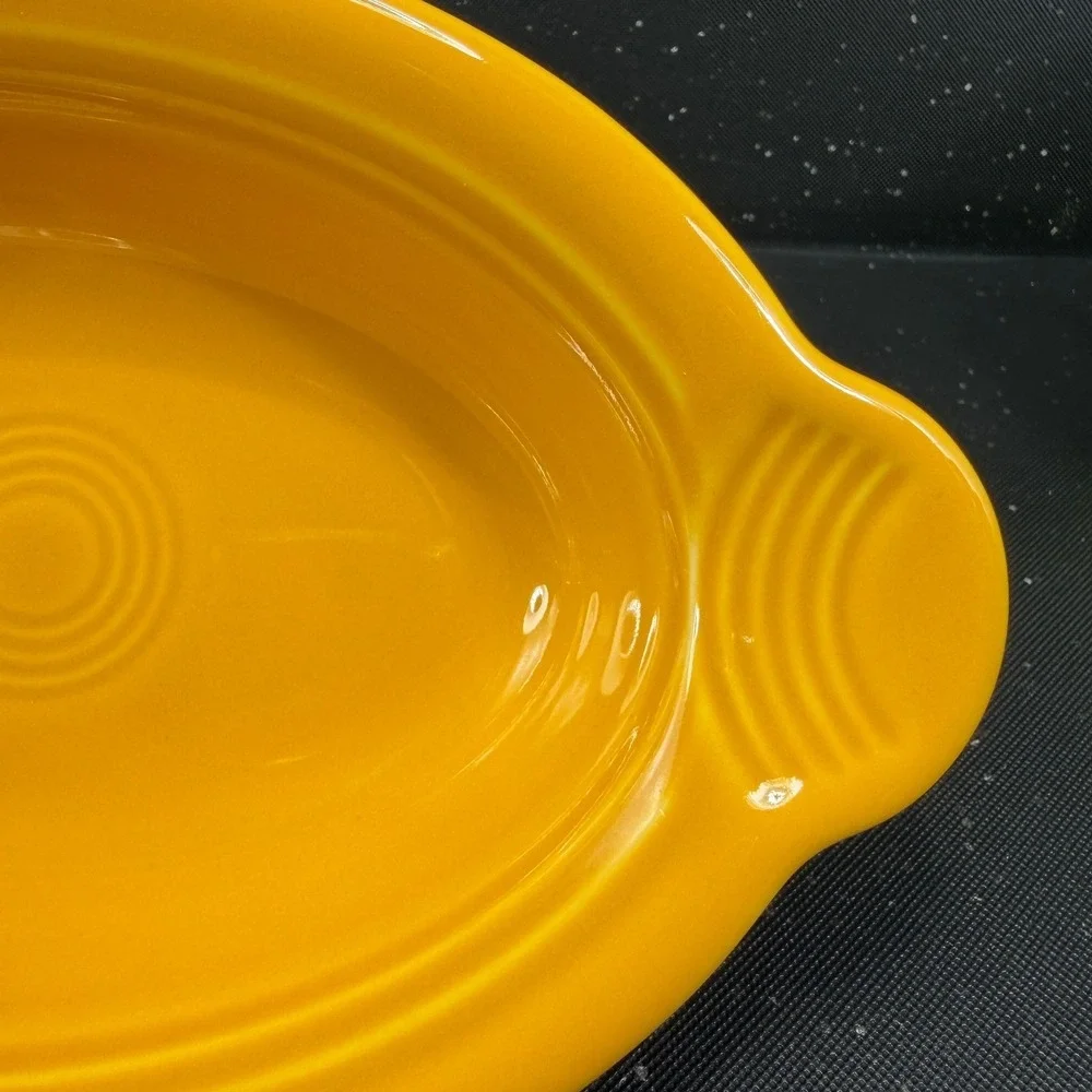 Fiesta Marigold Individual Oval Casserole Dish 9 Inch 587333 Yellow Ceramic MCM